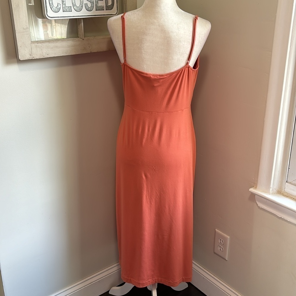 Boden Gathered Jersey Midi Dress Persimmon NWT - Picture 10 of 16